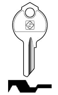 Afbeelding van Silca Cilindersleutel brass DB6