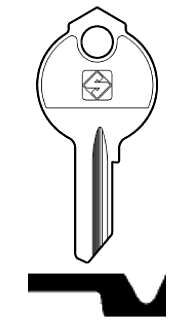 Afbeelding van Silca Cilindersleutel staal DB8