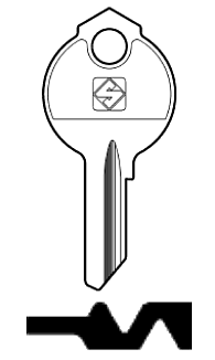 Afbeelding van Silca Cilindersleutel staal DB9