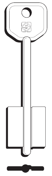 Afbeelding van Silca Klaviersleutel brass 5AT1
