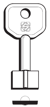 Afbeelding van Silca Klaviersleutel brass 5AT3