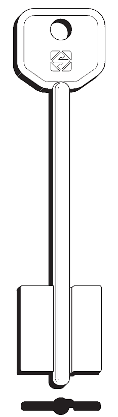 Afbeelding van Silca Klaviersleutel brass 5AT7