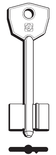 Afbeelding van Silca Klaviersleutel brass 5BDA2