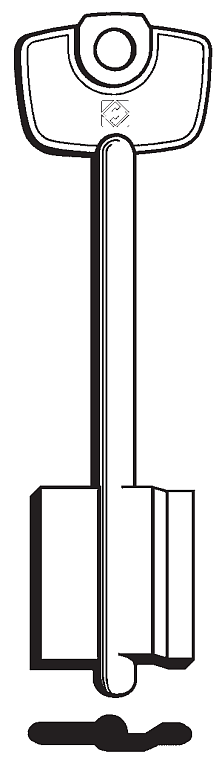 Afbeelding van Silca Klaviersleutel brass 5C4