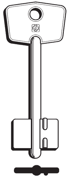 Afbeelding van Silca Klaviersleutel brass 5CER12