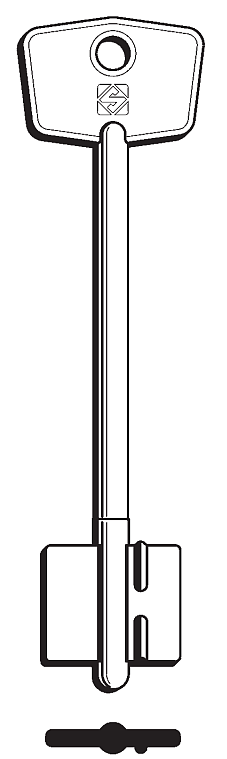 Afbeelding van Silca Klaviersleutel brass 5CER4