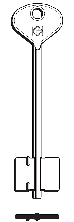 Afbeelding van Silca Klaviersleutel brass 5CER7