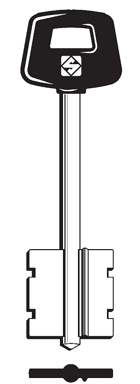 Afbeelding van Silca Klaviersleutel brass 5CS10P