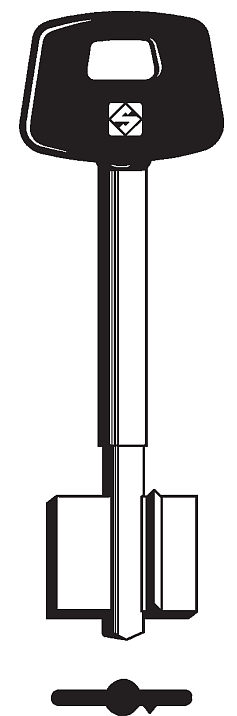 Afbeelding van Silca Klaviersleutel brass 5CS6P