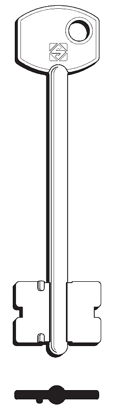 Afbeelding van Silca Klaviersleutel brass 5DVN12