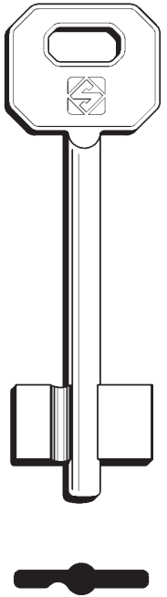 Afbeelding van Silca Klaviersleutel brass 5EL1