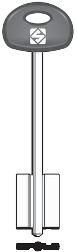 Afbeelding van Silca Dubbelbaardsleutel brass 5FI23P