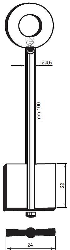 Afbeelding van Silca Dubbelbaardsleutel ijzer 7120