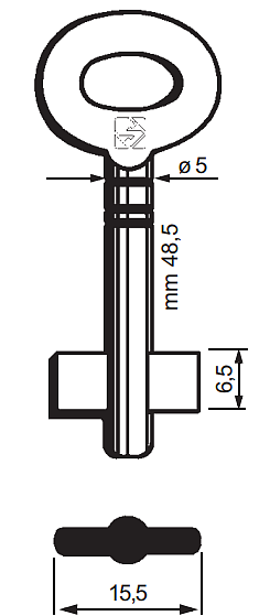 Afbeelding van Silca Dubbelbaardsleutel ijzer 7145 (art 138 of 1395)