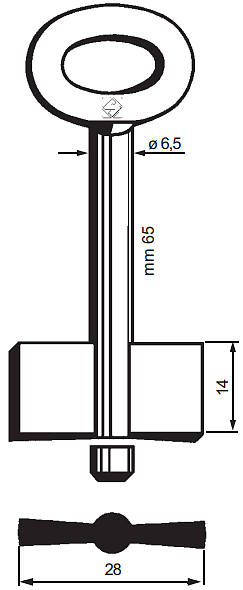 Afbeelding van Silca Dubbelbaardsleutel ijzer 7406