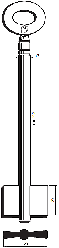 Afbeelding van Silca Dubbelbaardsleutel ijzer 7614