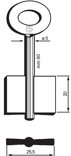 Afbeelding van Silca Dubbelbaardsleutel ijzer 7626