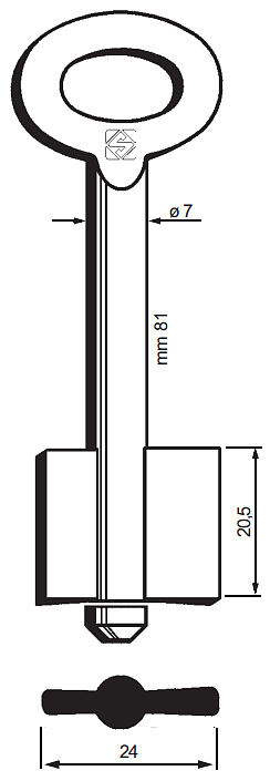 Afbeelding van Silca Dubbelbaardsleutel ijzer 7981