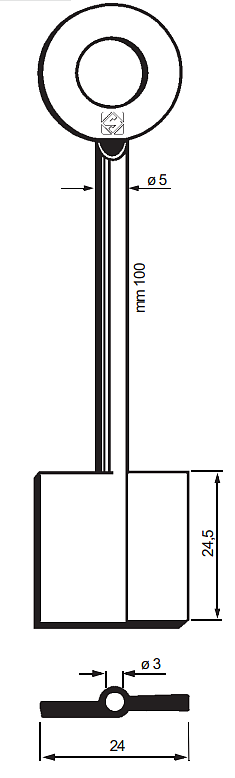 Afbeelding van Silca Dubbelbaardsleutel ijzer 8110