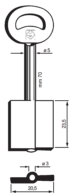 Afbeelding van Silca Dubbelbaardsleutel ijzer 8150