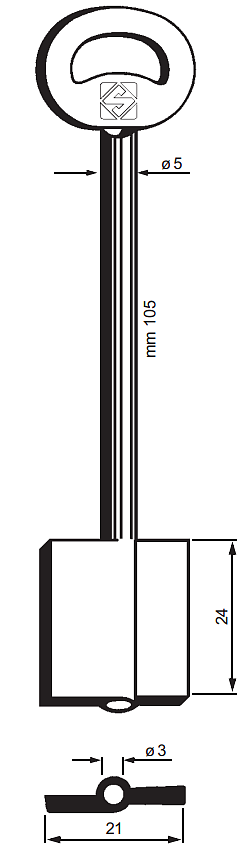 Afbeelding van Silca Dubbelbaardsleutel ijzer 8151