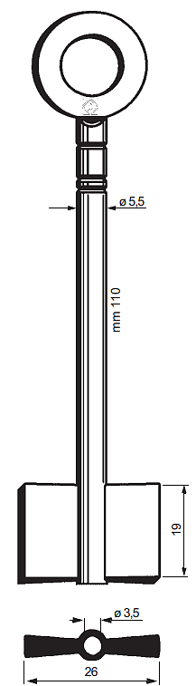 Afbeelding van Silca Dubbelbaardsleutel ijzer 8211