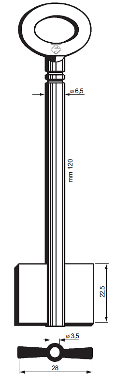 Afbeelding van Silca Dubbelbaardsleutel ijzer 8212