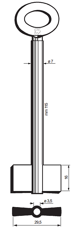Afbeelding van Silca Dubbelbaardsleutel ijzer 8457