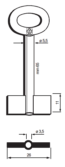 Afbeelding van Silca Dubbelbaardsleutel ijzer 8659