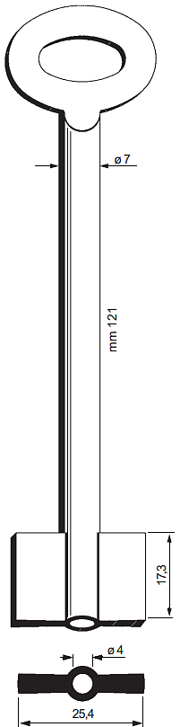 Afbeelding van Silca Dubbelbaardsleutel ijzer 8712DT