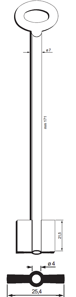 Afbeelding van Silca Dubbelbaardsleutel ijzer 8727DT