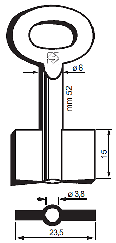 Afbeelding van Silca Dubbelbaardsleutel ijzer 8951