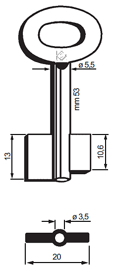 Afbeelding van Silca Dubbelbaardsleutel ijzer 8953