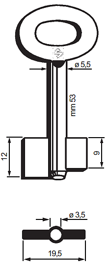 Afbeelding van Silca Dubbelbaardsleutel ijzer 8953/1