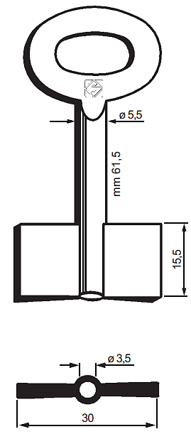Afbeelding van Silca Dubbelbaardsleutel ijzer 8958/1
