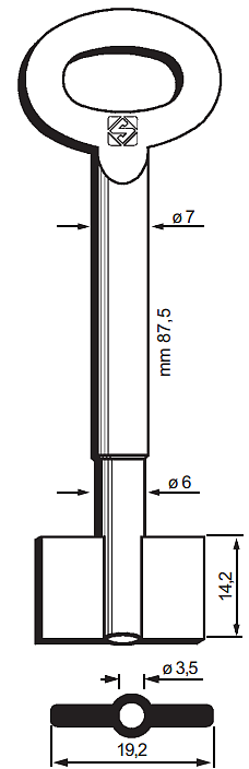 Afbeelding van Silca Dubbelbaardsleutel ijzer 8990