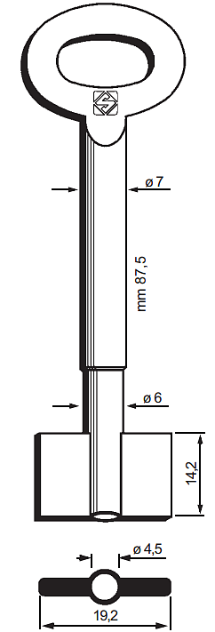 Afbeelding van Silca Dubbelbaardsleutel ijzer 8990/1