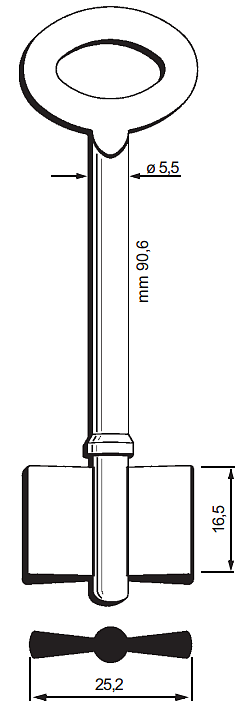 Afbeelding van Silca Dubbelbaardsleutel ijzer G85K