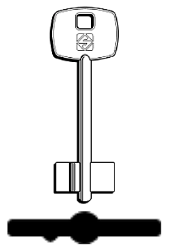 Afbeelding van Silca Klaviersleutel brass 5DS1