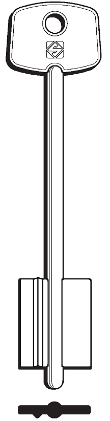 Afbeelding van Silca Klaviersleutel brass 5DVN27