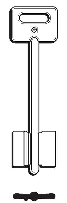 Afbeelding van Silca Klaviersleutel brass 5DVN29