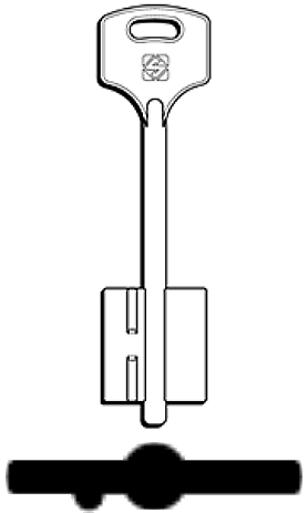 Afbeelding van Silca Klaviersleutel brass 5EB9
