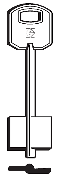 Afbeelding van Silca Klaviersleutel brass 5FEB1