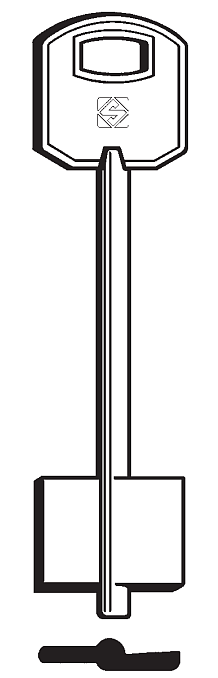 Afbeelding van Silca Klaviersleutel brass 5FEB7