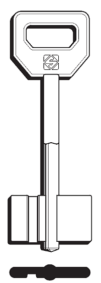 Afbeelding van Silca Klaviersleutel brass 5FI15