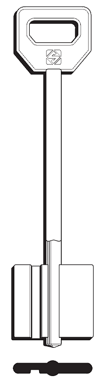 Afbeelding van Silca Klaviersleutel brass 5FI21