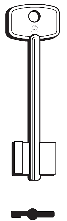 Afbeelding van Silca Klaviersleutel brass 5FR1