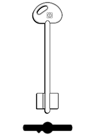 Afbeelding van Silca Klaviersleutel brass 5FUR1