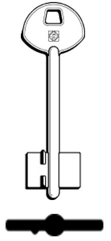 Afbeelding van Silca Klaviersleutel brass 5GUN1