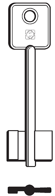 Afbeelding van Silca Klaviersleutel brass 5ID3